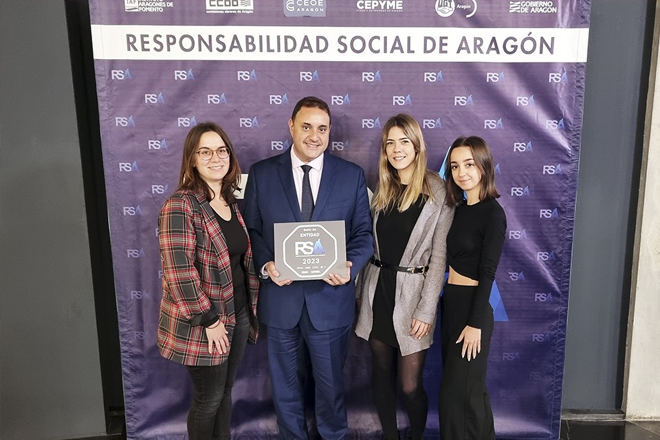 Los Porches del Audiorama obtiene el Sello a la Responsabilidad Social de Aragón 2023 del Gobierno de Aragón